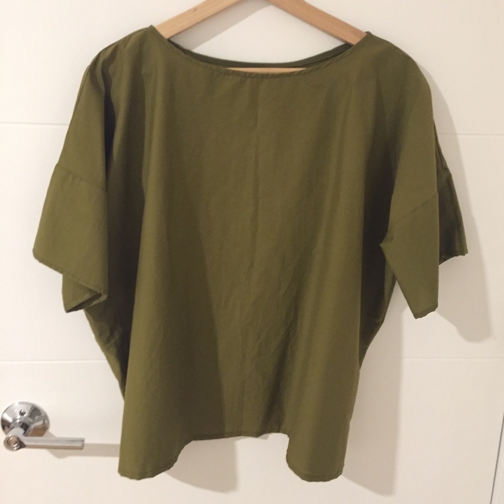 Handmade Short-Sleeved Blouse from Italy